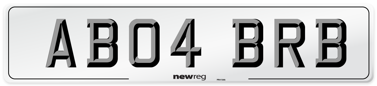 AB04 BRB Number Plate from New Reg